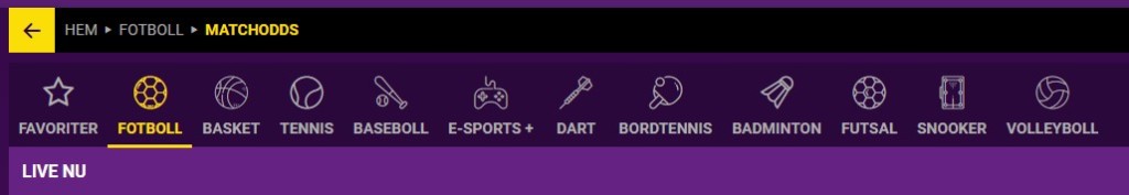 Nya Spelbolag med Livebetting