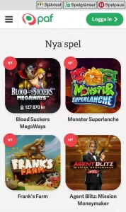 Paf casino bonus