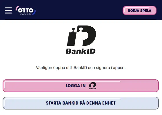 Otto Casino med BankID Otto Casino inloggning med BankID