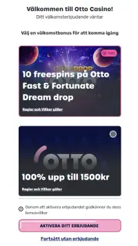 Otto Casino välj bonus Välj din Otto Casino Bonus